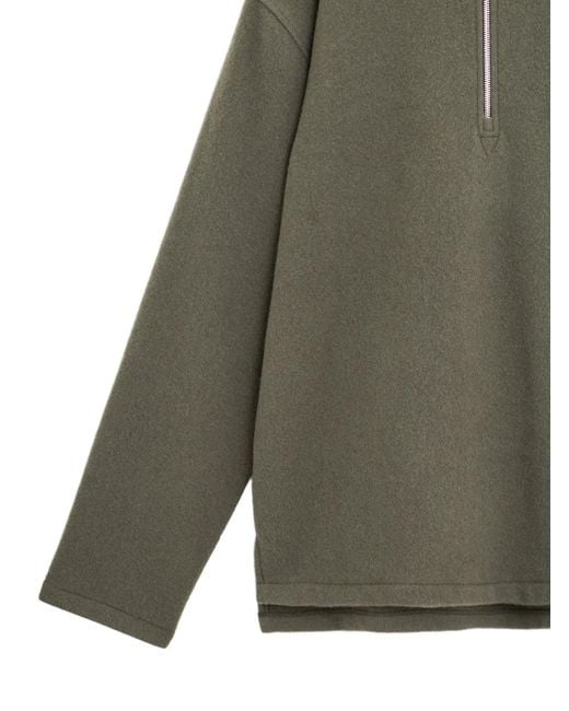 Rier Green Half-Zip Sweatshirt for men