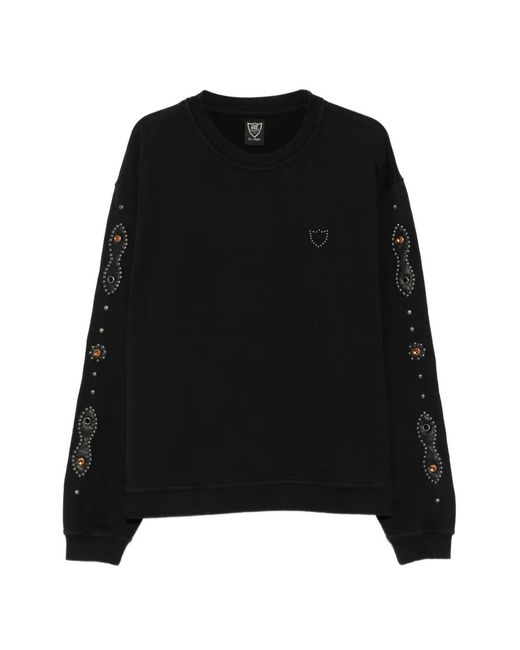 HTC Black Moustache Stud-Embellished Sweatshirt