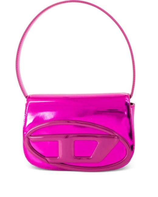 DIESEL Pink 1Dr Schultertasche Mit Logo-Schild