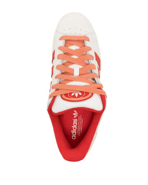 Adidas Pink Campus Logo-Print Sneakers for men