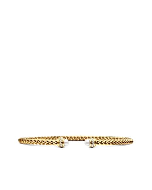 David Yurman White 18Kt Classic Cablespira Diamond Bracelet (3Mm)