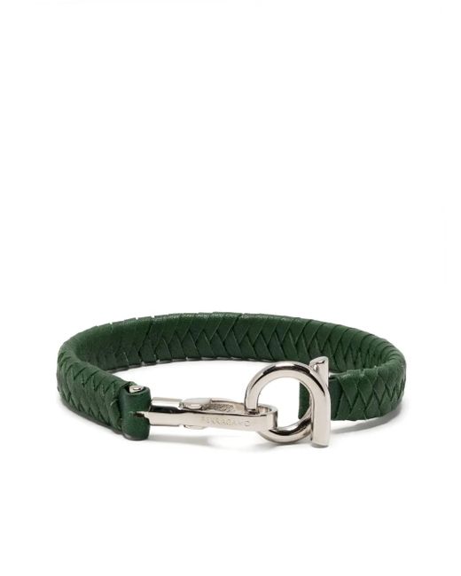 Ferragamo Armband Aus Leder in Green für Herren