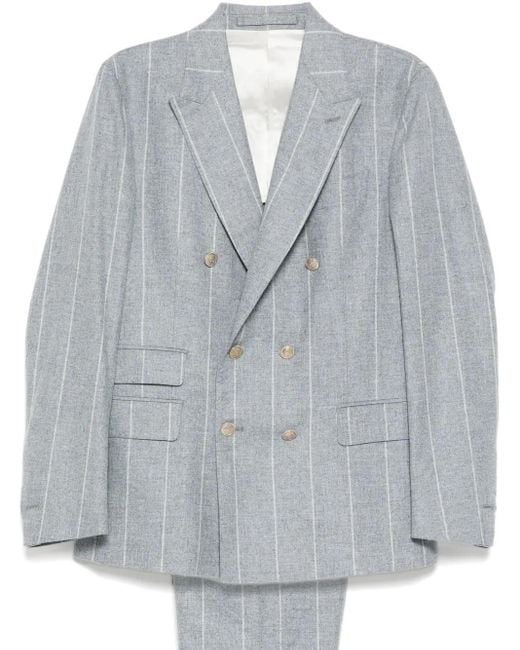 Eleventy Blue Striped Two-Piece Suit for men