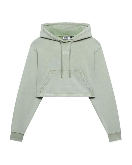 Gcds Green Logo-Tag Hoodie