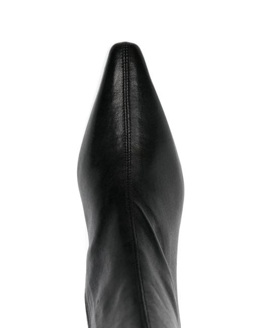 Jude Black Pointed-Toe Leather Boots