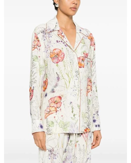 McQueen White Cotton Patterned Shirt