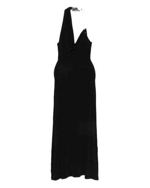 AYA MUSE Black Halterneck Cowl Dress