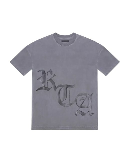 RTA Gray Old English Logo T-Shirt for men