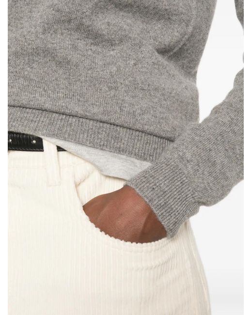 Bompard Gray Crew-Neck Sweater