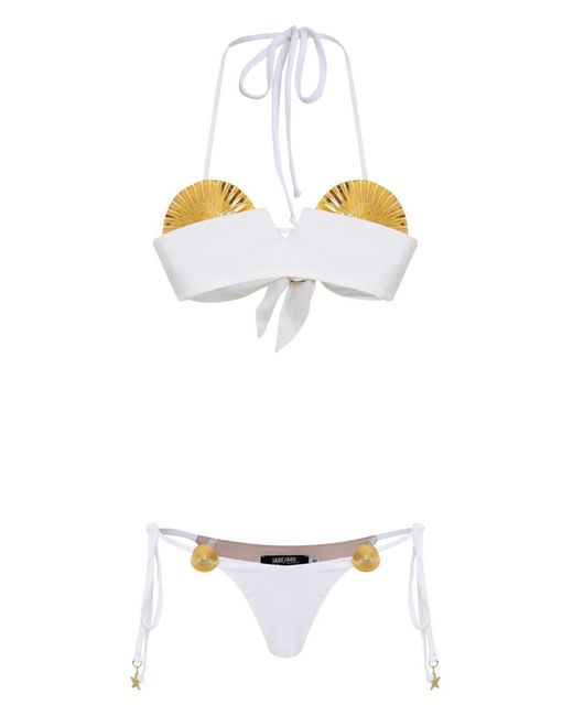 Amir Slama White Bustier-Style Bikini Set