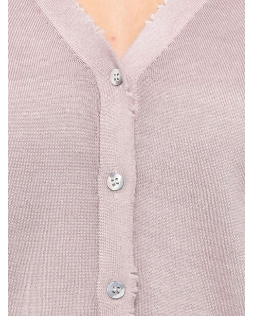 Avant Toi Pink Buttoned Cardigan