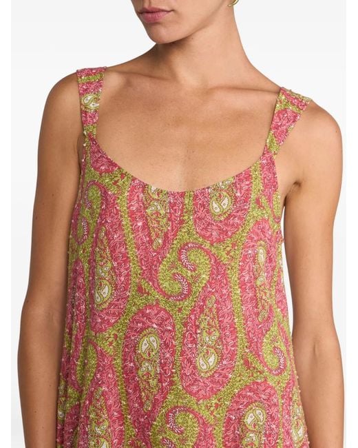 Vestido con estampado de cachemira Etro de color Brown