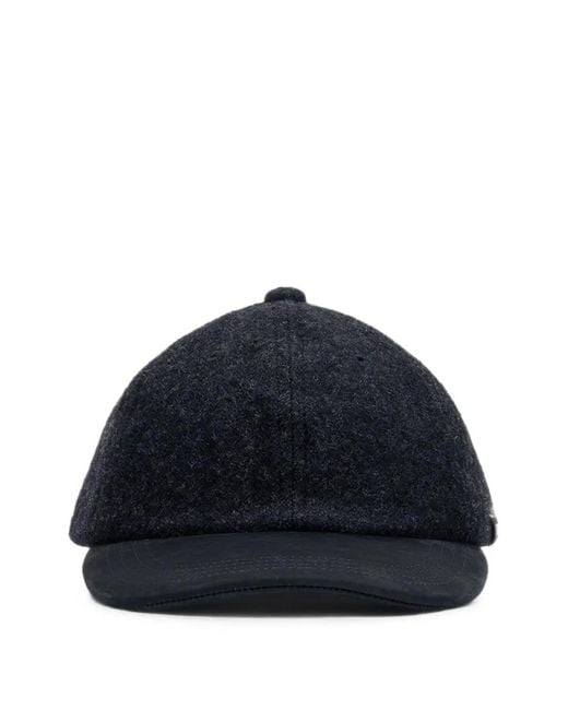 Comme des Garçons Blue Herringbone Wool Baseball Cap for men