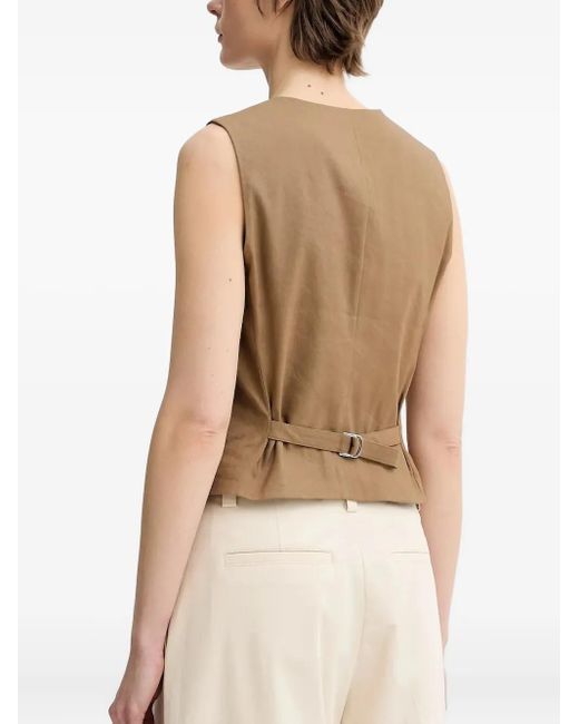 Marc O' Polo Natural Button-Fastening Sleeveless Vest