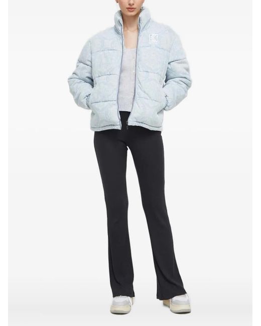 Karlkani White Paisley-Print Puffer Jacket