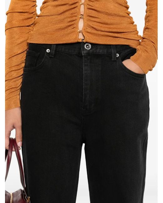 Jeans Con Design A Cinque Tasche di Self-Portrait in Black