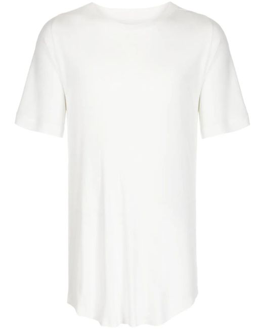 Julius White Curved-Hem Cotton T-Shirt for men