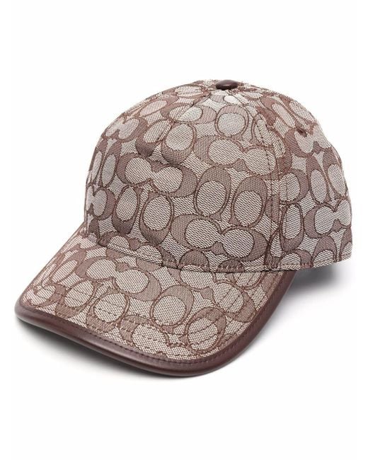 COACH Cotton Monogramjacquard Baseball Cap in Brown Lyst