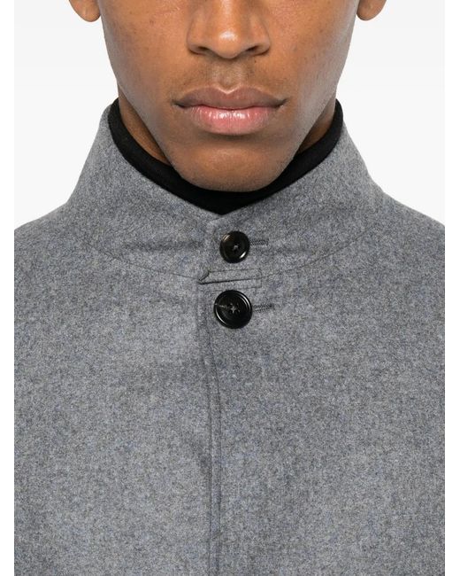 Zegna Gray Button Pockets Jacket for men