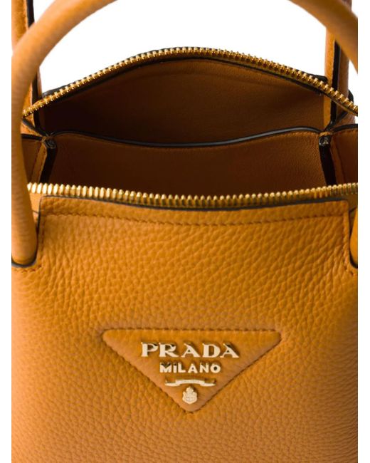 Borsa Tote Mini di Prada in Orange