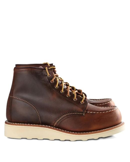 Red Wing Brown Lace-Up Leather Work Boots