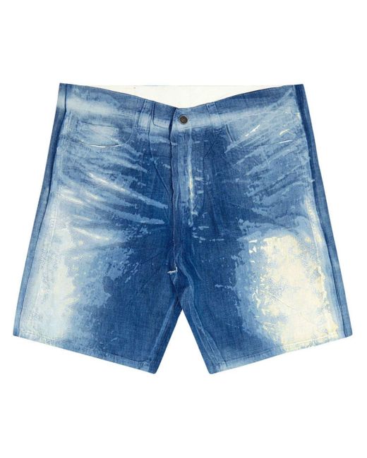 DIESEL Shorts Met Gelaagd Effect in het Blue voor heren