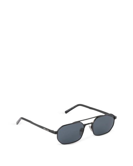 Prada Blue Sunglasses With Logo for men