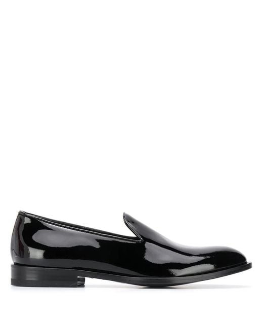 Scarosso Black George Patent Leather Slippers for men