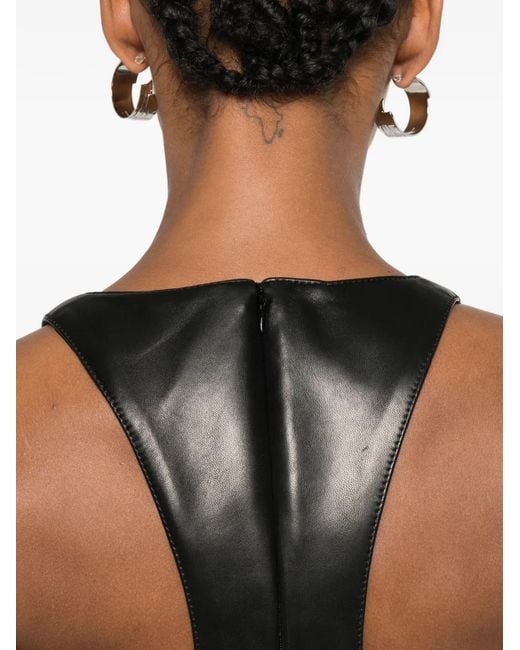 Givenchy Black Sleeveless Leather Mini Dress