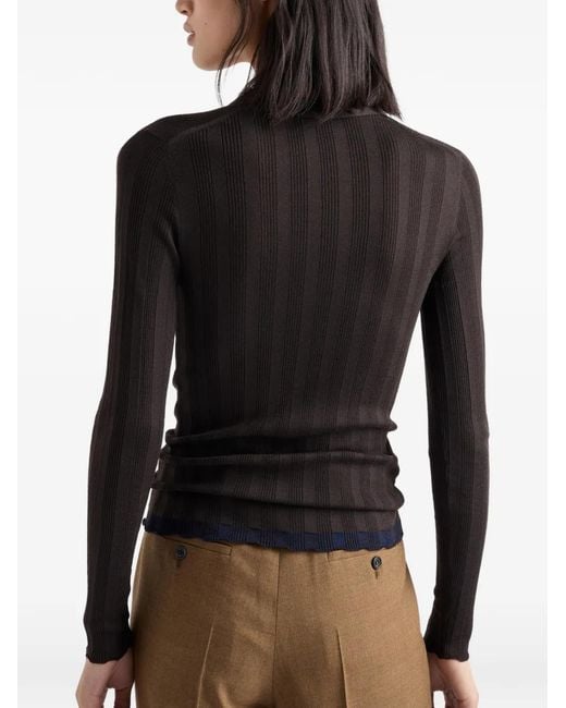 Prada Black Wool Cardigan