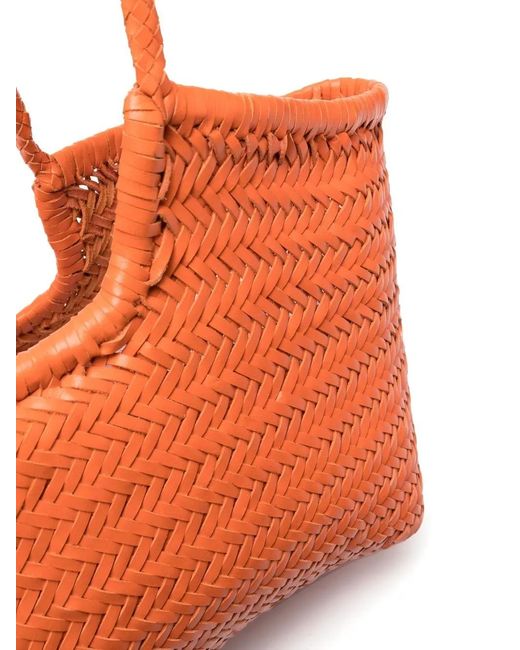 Dragon Diffusion Orange Sac Cabas À Design Tressé