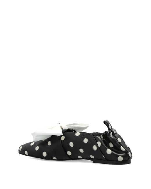 Ganni Black Polka-Dot Ballerinas