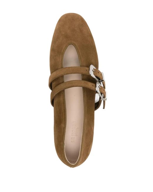 Le Monde Beryl Brown Claudia Suede Ballerina Shoes