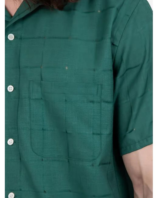 Beams Plus Hemd Mit Gittermuster in Green für Herren