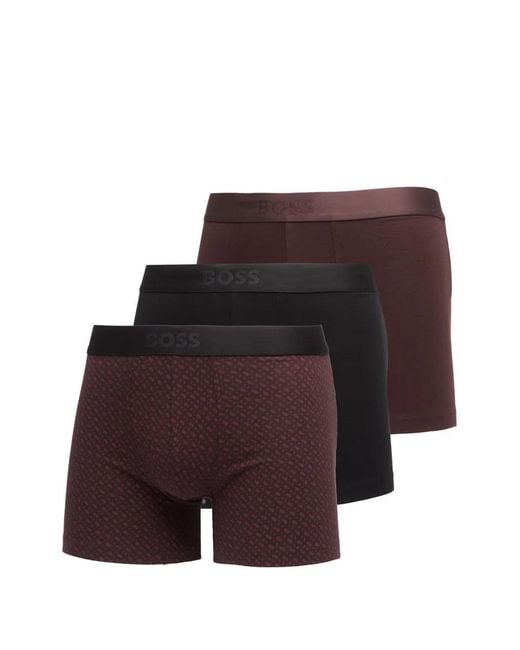 Pack De 3 Bóxeres HUGO de hombre de color Purple
