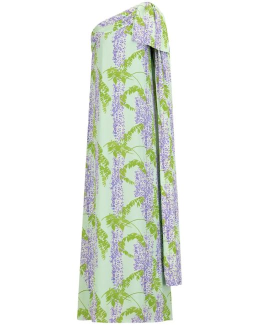 BERNADETTE Green Kleid Mit Wisteria-Print