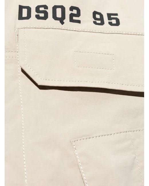 DSquared² Natural Logo-Print Jacket for men