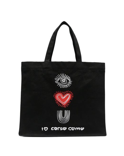 10 Corso Como Black I Love You Tote Bag