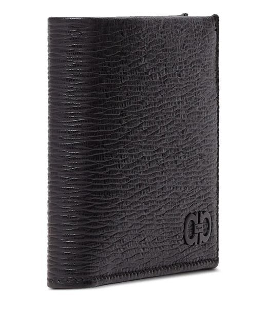 Ferragamo Black Gancini Wallet for men