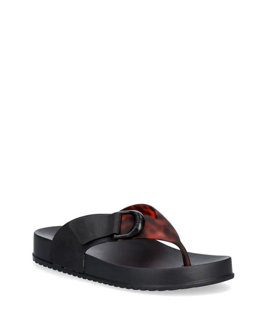 Melissa White Tortoiseshell-Effect Flip-Flops