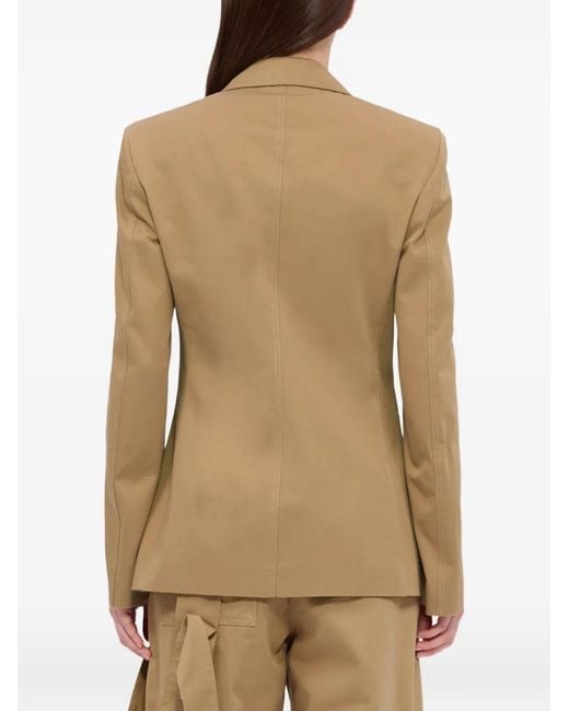 MSGM Natural Blazer À Boutonnière
