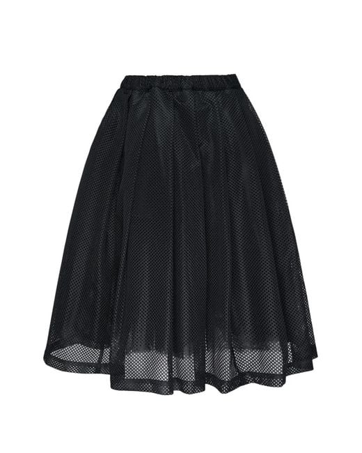 COMME DES GARÇON BLACK Black Layered Mesh Skirt