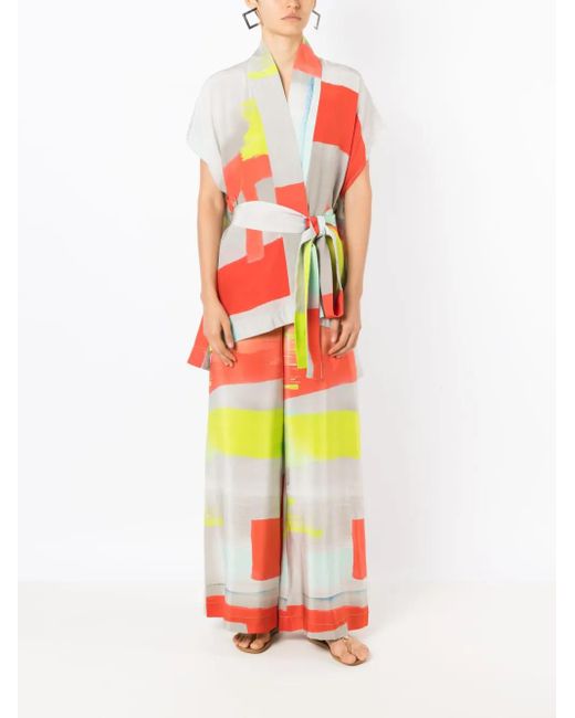 Lenny Niemeyer Multicolor Canvas Belted Kimono