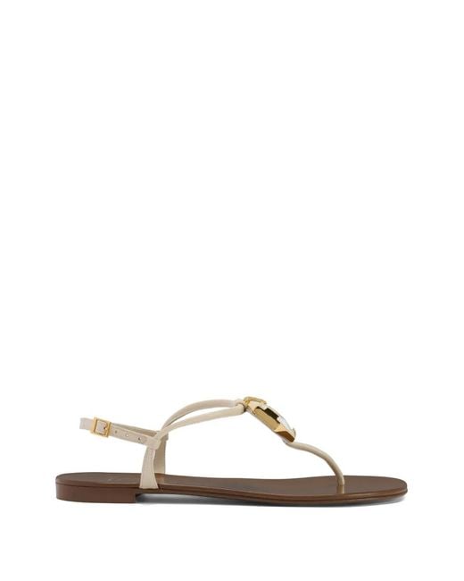 Giuseppe Zanotti White Patrice Crystal Adjustable-Strap Flat Sandals