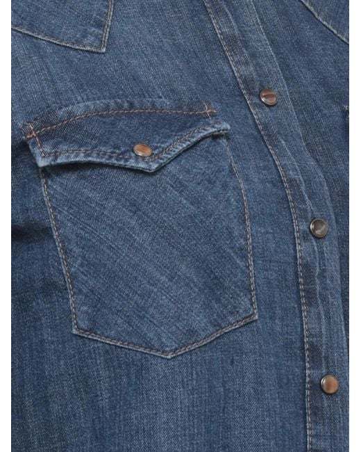 Peserico Blue Button-Down Shirt