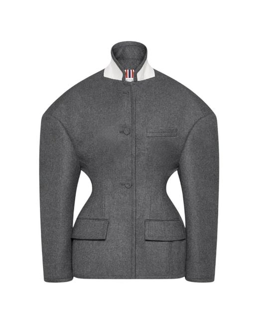 Thom Browne Gray Fitted Jacket