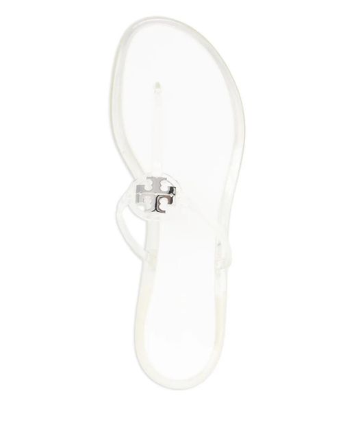 Tory Burch White Mini Miller Jelly Sandals