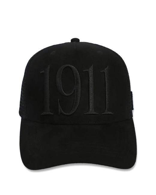 Fila Black Hazza 1911-Embroidered Mesh-Back Cap