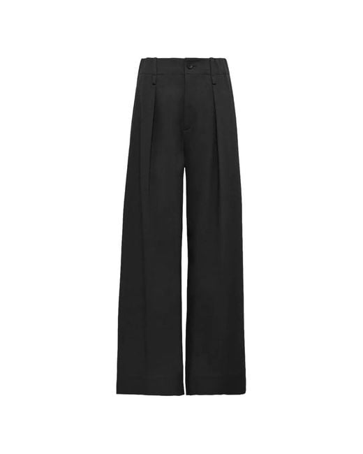 Issey Miyake Black Simple Ensemble Pleated Trousers