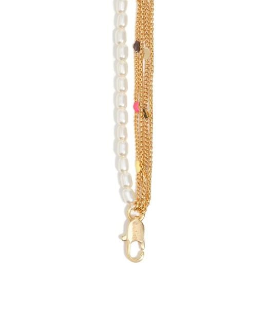 Bimba Y Lola White Multi-Chain Bracelet